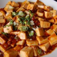 Mabo Tofu Han · Spicy tofu and ground pork over rice