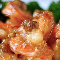 Honey-Glazed Walnut Shrimp · Best-seller. Lightly battered shrimp coated with a flavorful mayonnaise sauce and topped wit...