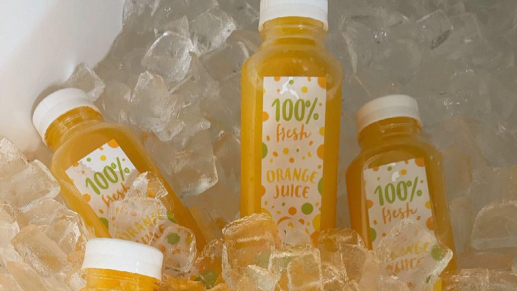 Orange Juice · Freshly squeezed organice orange juice (16Oz)