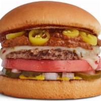 Caliente Burger · Most popular. Original Tommy's quarter pound chiliburger topped with pepper-jack cheese and ...