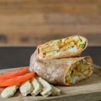 Vegan Munchies Burrito · Gluten-free. Vegan option. Organic tempeh scramble, Tater Tots®, avocado, pico de gallo, veg...