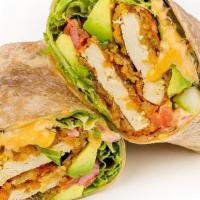 Twister Wrap · plant-based chicken (grilled, crispy, or Buffalo), avocado, cucumber salsa, mixed lettuce, r...