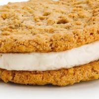 Oatmeal Creme Pie · whipped vanilla crème, two soft-baked oatmeal cookies