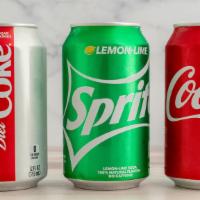 Canned Soda · Coke, Sprite, diet Coke.