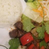 Rice With Shaken Beef, Jalapeño & Onion · 