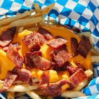 Bacon Cheese Fries · Fresh cut french fries topped with bacon bits and your choice of cheese.