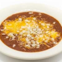 Homemade Chili - Bowl · A Perfect Blend of Beef, Beans and Spices, Topped with Cheese and Onions