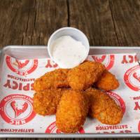Jalapeno Poppers 6Pc · Deep fried breaded Jalapenos stuffed with cream cheese. Side of Ranch.