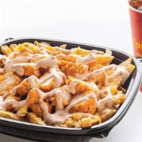 Epic Chicken Fries Combo · Our Epic Chicken Fries, hand-cut fries topped with chicken tossed in your choice of sauce, m...