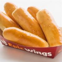 6 Bread Sticks · 6 oven-fresh breadsticks. Baked fresh daily.