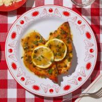 Chicken Piccata · Chicken cooked in a sauce of lemon, butter, and capers.