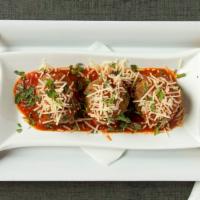 Not Yo Mama'S Meatballs · 3 large house made meatballs mixed with beef pork and sausage and secret seasoning served ov...