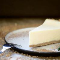 Cheesecake · Slice of fresh NY cheesecake.
