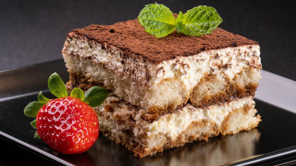 Tiramisu · A rich layered Italian dessert made with ladyfinger cookies and espresso.