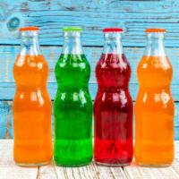 Sodas · Selection of sodas in different sizes.