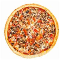 Lunar Mushroom Pizza · White pizza with mushrooms