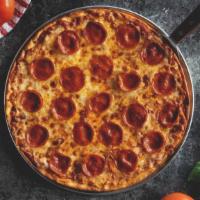 Primo Pepperoni Pizza · Pepperoni, mozzarella and marinara sauce.
