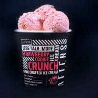 Strawberry Cookie Crunch Quart · classic strawberry ice cream with chocolate chip cookies.. lots of them [prepacked]
