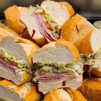 10 Assorted Cold Sandwich Platter · 10 Sandwiches cut in 1/2 on a tray = 20 Half Sandwiches