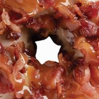 Bacon In The Sun · Maple icing with chopped bacon & salted caramel drizzle