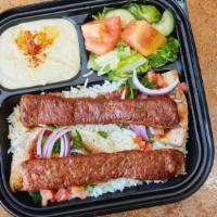 Lula Kabob · Ground beef mixed with spices & grilled.