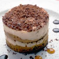 Tiramisu · Popular. Two layers of white cake and a layer of moist lady fingers soaked in an espresso ma...