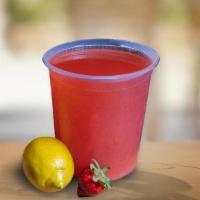 Strawberry-Raspberry Lemonade · 30oz House-made lemonade blended with sweet strawberries and raspberry syrup.