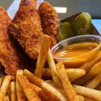 Fish 'N' Chips · 3pcs beer battered swai in hot butter glaze.

Comes with Hot Dust fries.