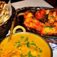 Assorted Appetizers · One piece of alu samosa, two pieces of chicken pakora, two pieces of fish pakora and three p...