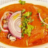 Chicken Tikka Masala · Boneless tandoori chicken tikka cooked in clay oven and in the special curry and yogurt sauce.