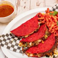 Hot Cheeto Quesa Birria Tacos (3 Pieces) · 