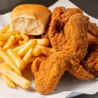 . Meal (4Pc) · Choice of leg, thigh, wing, breast/fries, roll and M. Drink
only one breast come with 4 piec...