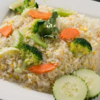 Vegetable Fried Rice · Fried rice with mixed vegetable and egg.