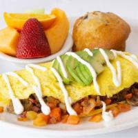 Create Your Own Omelet · Create your own Omelet.  First choose a cheese, then choose your filling and toppings.  Serv...