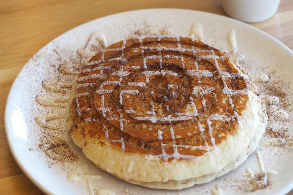 Cinna-Cakes · Short Stack (2) of our flavorful Cinnamon roll pancakes.
