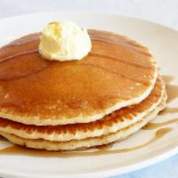 Full Stack Pancakes (3) · Choose from Buttermilk, Chocolate Chip, Banana, Blueberry or Cinna-Cakes.
