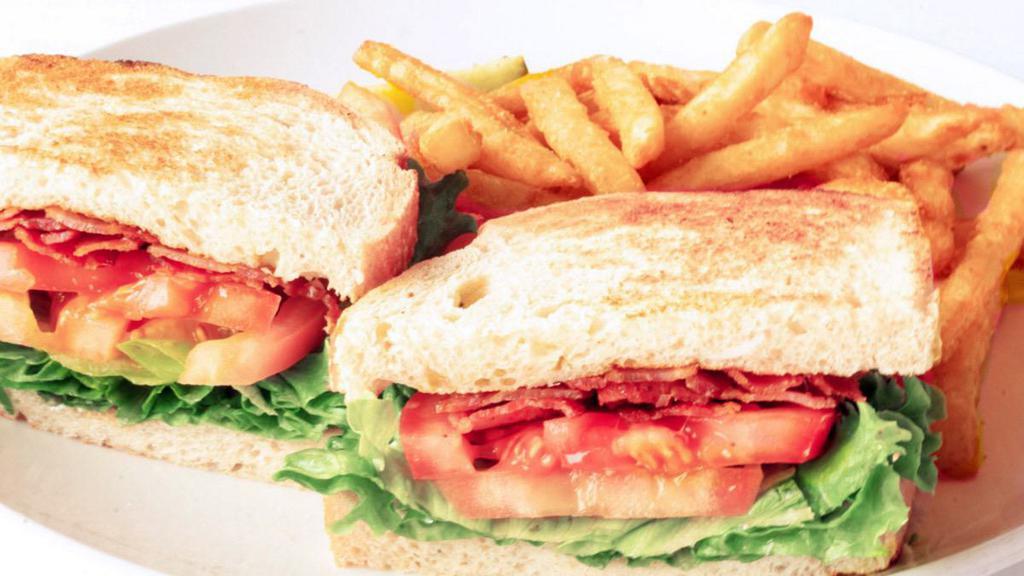 Blt · Bacon, lettuce, tomato and mayo on your choice of toasted bread.