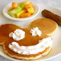 Kids Pancake · 1 buttermilk pancake with choice of 2 sides and a drink.