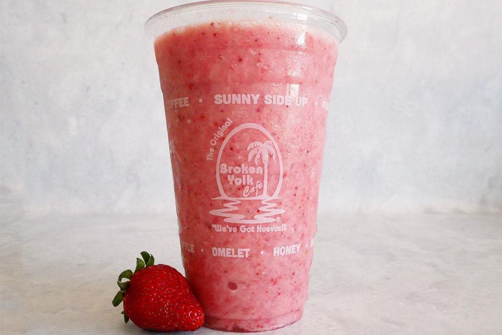 Strawberry Banana Smoothie · A fruity blend of strawberries and bananas