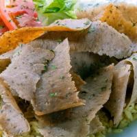 Gyros Plate · Beef/Lamb shaved off a vertical broiler, served with mixed green salad, rice pilaf, tzatziki...