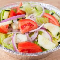 Italian · Romaine lettuce, tomato, onions, cucumber and homemade balsamic vinaigrette.