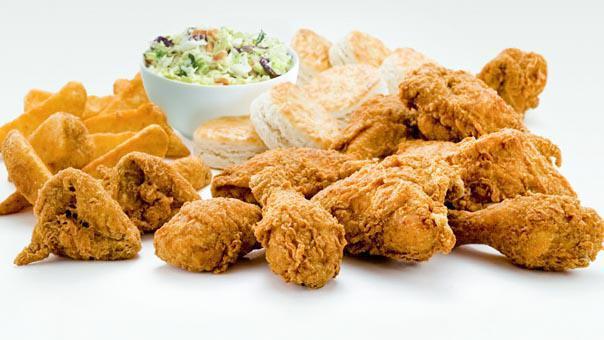 Chicken Bone-In Meal (16 Pc) · Includes 2 large sides and 8 biscuits. Serves 8.