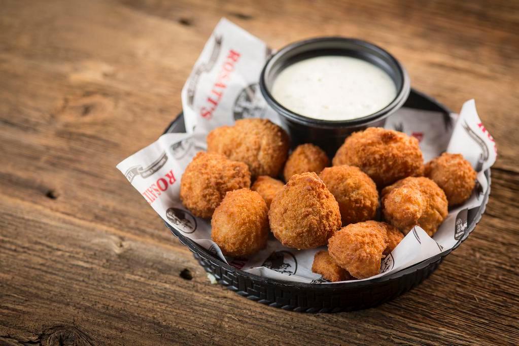 Breaded Mushrooms · Served with a side of ranch