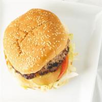 Hamburger (1/4 Lb.) · Comes with 1000 dressing, onions, lettuce, tomato, pickle.