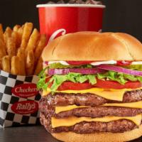 Triple Big Buford® Combo · The boss of burgers is made for The Fast Foodie with three large hand-seasoned, 100% beef ha...