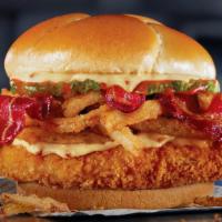 Bacon Brewhouse Mother Cruncher® · Our Bacon Brewhouse Mother Cruncher features a crispy all-white meat chicken breast topped w...