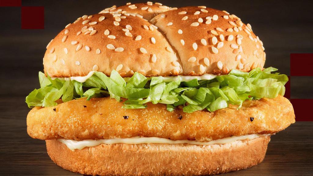 Spicy Chicken Sandwich · This chicken bites back. Heat things up with our crispy Spicy Chicken topped with iceberg lettuce and mayonnaise all served on a toasted sesame seed bun.