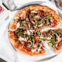 Deluxe · Pepperoni Italian sausage, meatballs, mushrooms, green peppers and onions.