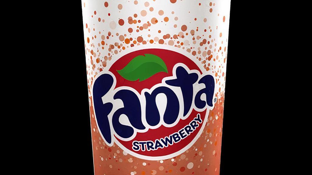 Fanta® Strawberry · Fountain beverage. A product of The Coca-Cola Company.