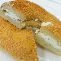 Bagel With Cream Cheese · Bagel choices: plain, everything or cinnamon raisin